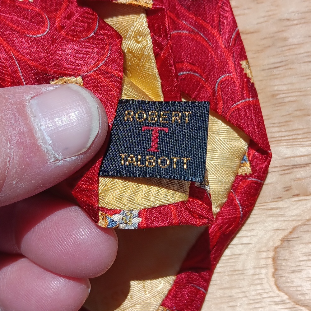 Robert Talbott Red Patterned *Print* Tie - image 5